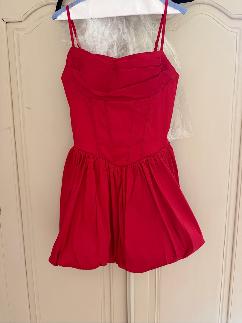 B Darlin Red Spaghetti-Strap Party Dress